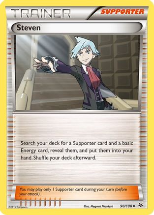 Steven 090/108 - Reverse Holofoil XY Roaring Skies - Uncommon