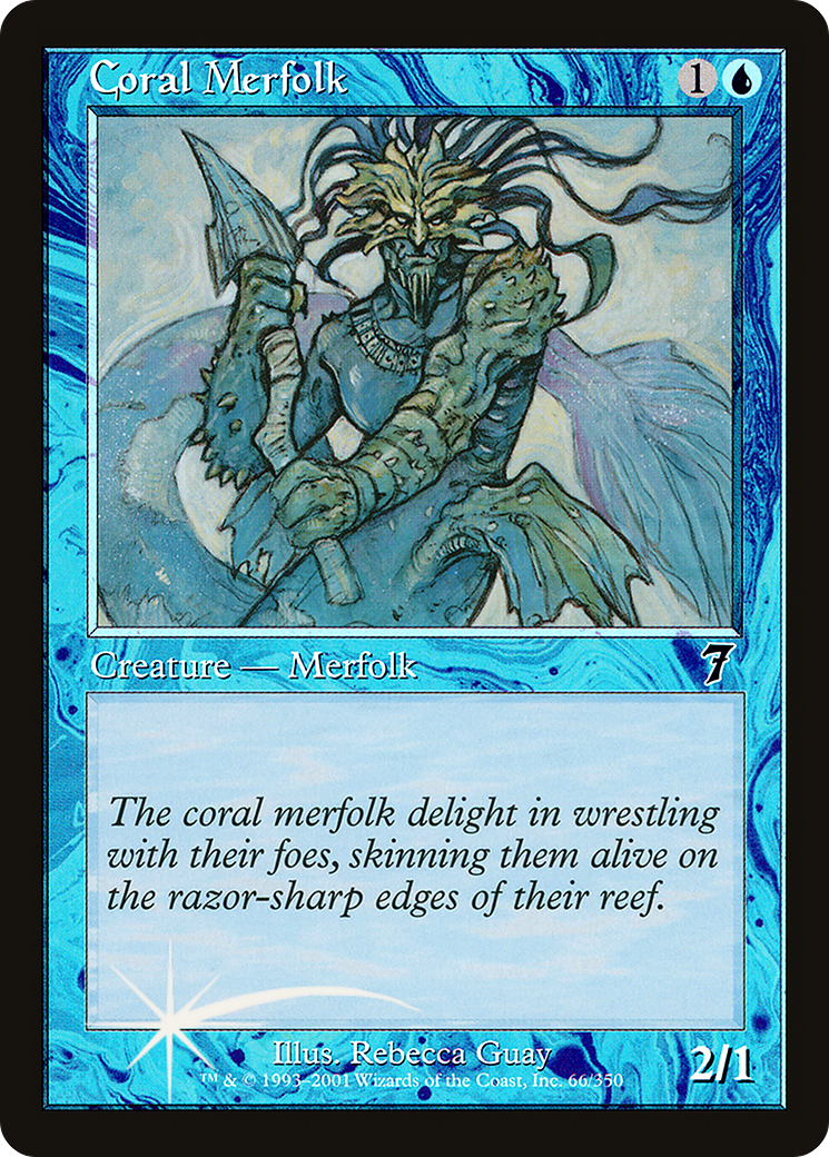 Coral Merfolk (7ED-66★) - Seventh Edition Foil