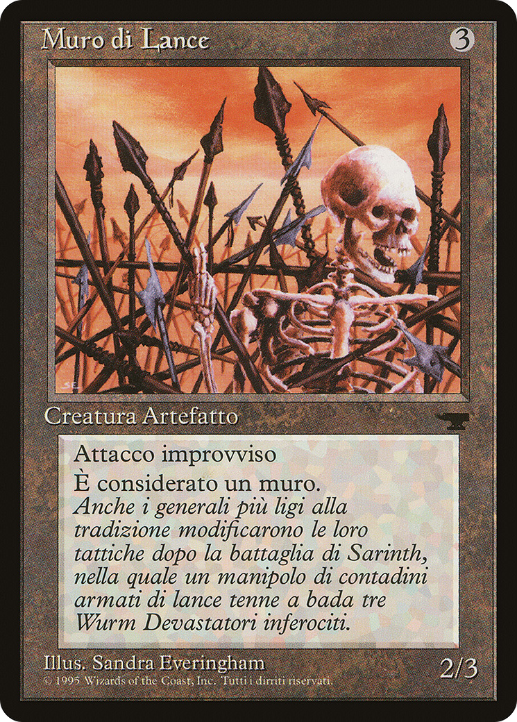 Wall of Spears (Italian) - "Muro di Lance" (REN-148) - Rinascimento