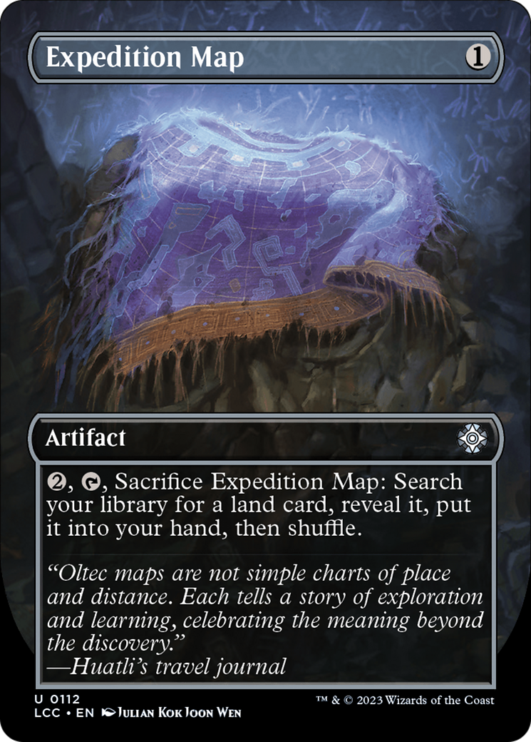 Expedition Map (Borderless) (LCC-112) - The Lost Caverns of Ixalan Commander (Borderless) Foil