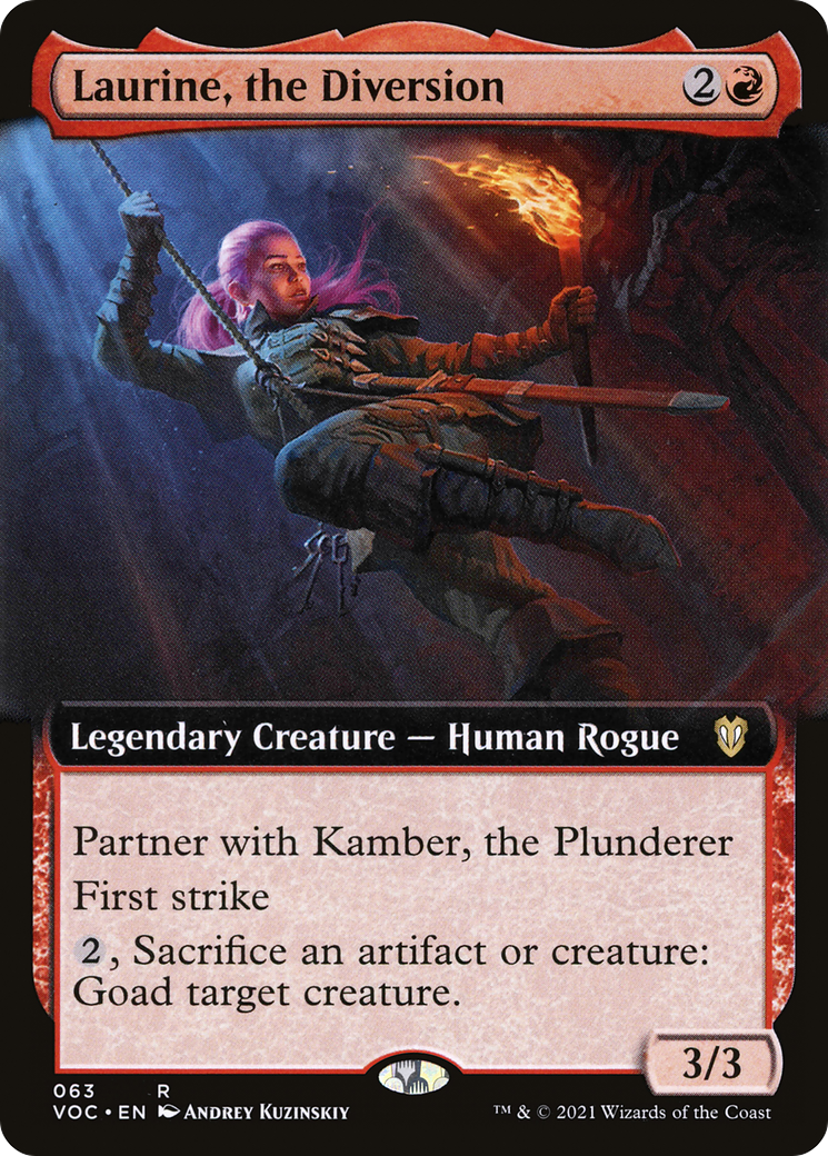 Laurine, the Diversion (Extended Art) (VOC-063) - Crimson Vow Commander: (Extended Art)