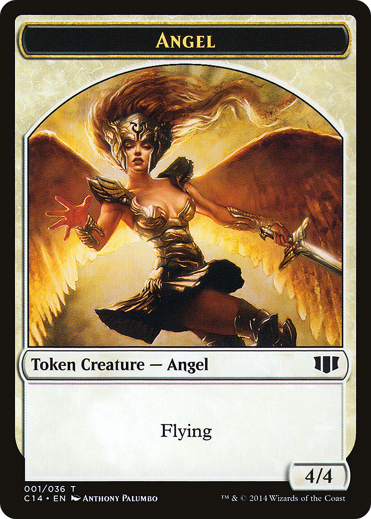 Angel // Cat Double-sided Token (C14-001) - Commander 2014 Tokens
