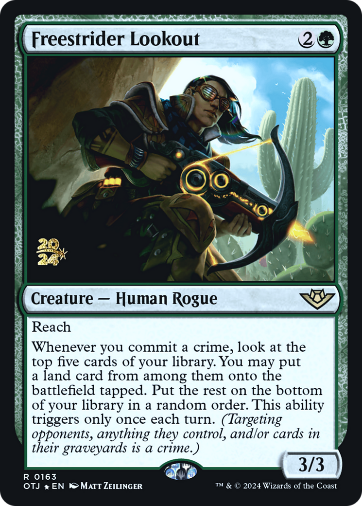 Freestrider Lookout (PRE-163S) - Outlaws of Thunder Junction Promos Foil