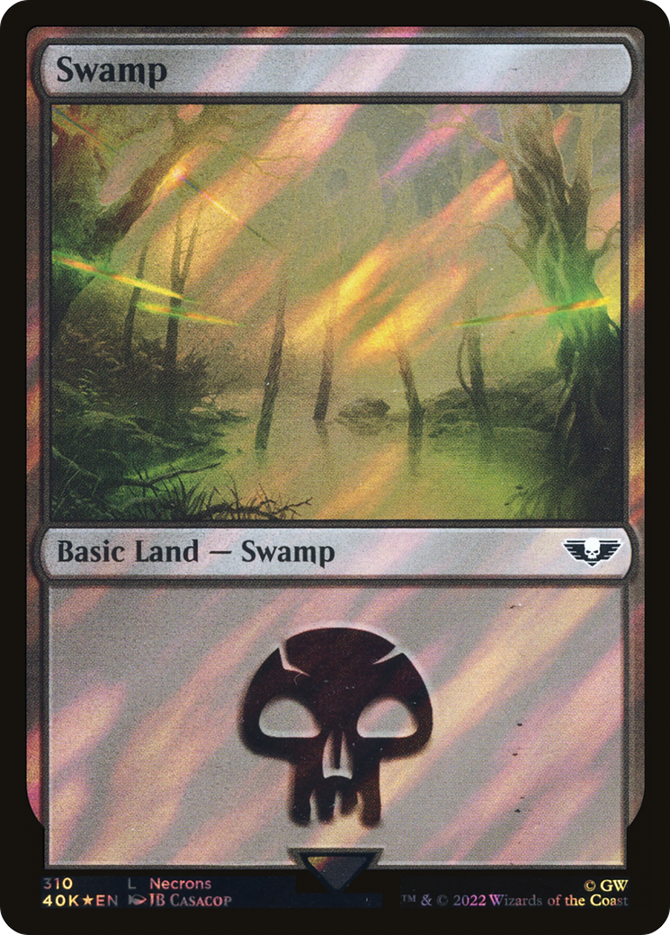Swamp (310) (Surge Foil) (40K-310★) - Warhammer 40,000 Commander Foil