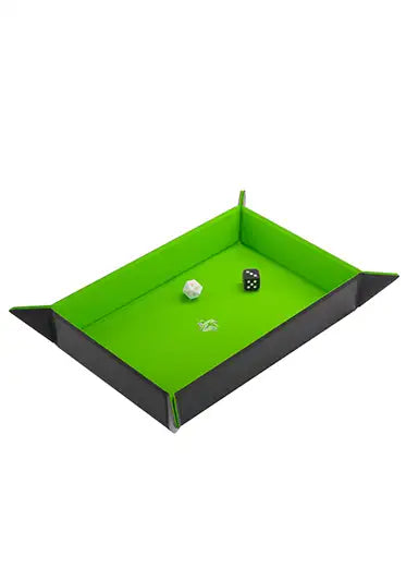 Gamegenic-Magnetic-Dice-Tray-Rectangle-Green-Folded