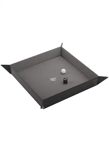 Gamegenic-Magnetic-Dice-Tray-Square-Grey-Folded