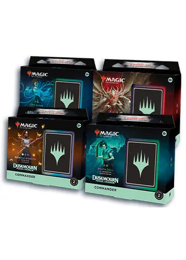 MTG: Duskmourn: House of Horrors - Commander Decks - Set of 4 Double Sleeved MTG: Duskmourn: House of Horrors - Commander Decks - Set of 4 Double Sleeved