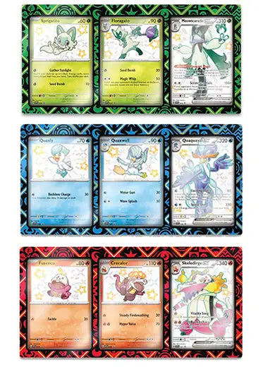 Pokemon TCG: Paldean Fates Promo Cards - 9 Starters