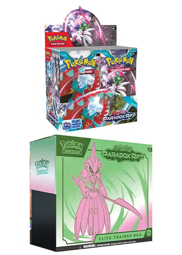 Pokemon TCG: Paradox Rift - Booster Box + Iron Valiant Elite Trainer B Double Sleeved Pokemon TCG: Paradox Rift - Booster Box + Iron Valiant Elite Trainer B Double Sleeved