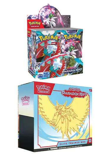 Pokemon TCG: Paradox Rift - Booster Box + Roaring Moon Elite Trainer B Double Sleeved Pokemon TCG: Paradox Rift - Booster Box + Roaring Moon Elite Trainer B Double Sleeved