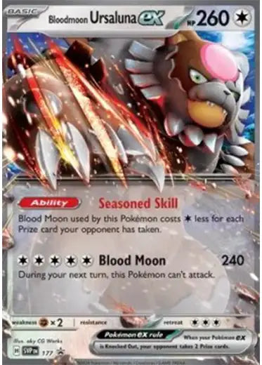 Pokemon TCG: Bloodmoon Ursaluna Ex SVP177 Promo Card