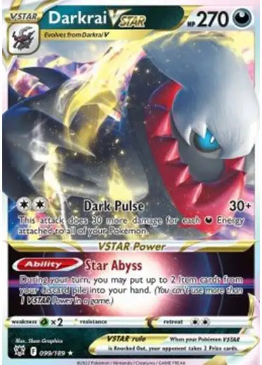 Pokemon TCG: Darkrai Vstar 099/189 Promo Card