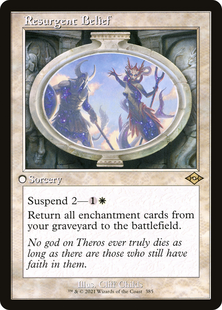 Resurgent Belief (Retro Frame) (MH2-385) - Modern Horizons 2 Foil