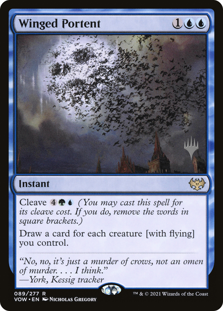 Winged Portent (PPNEO-89P) - Innistrad: Crimson Vow Promos Foil