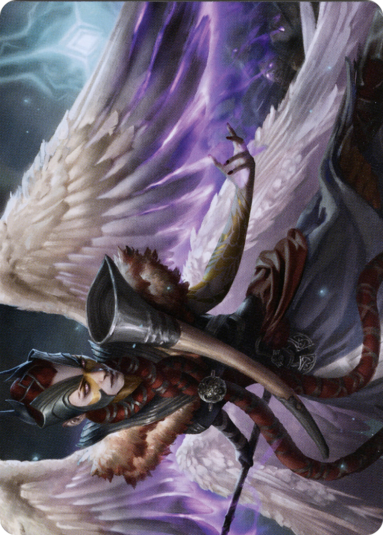 Firja, Judge of Valor // Firja, Judge of Valor (AKHM-056) - Kaldheim Art Series (Borderless) Foil