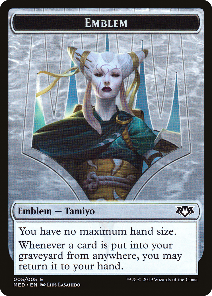 Emblem - Tamiyo, the Moon Sage (MED2-0R5) - Mythic Edition Tokens