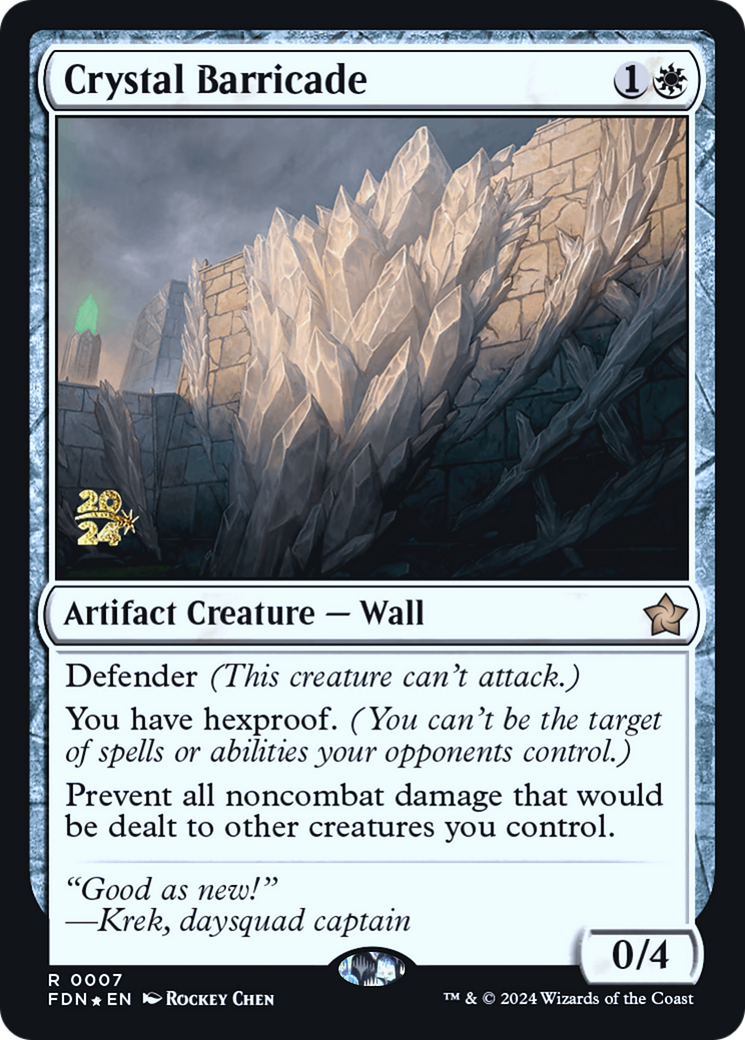 Crystal Barricade (PRE-07S) - Foundations Promos Foil