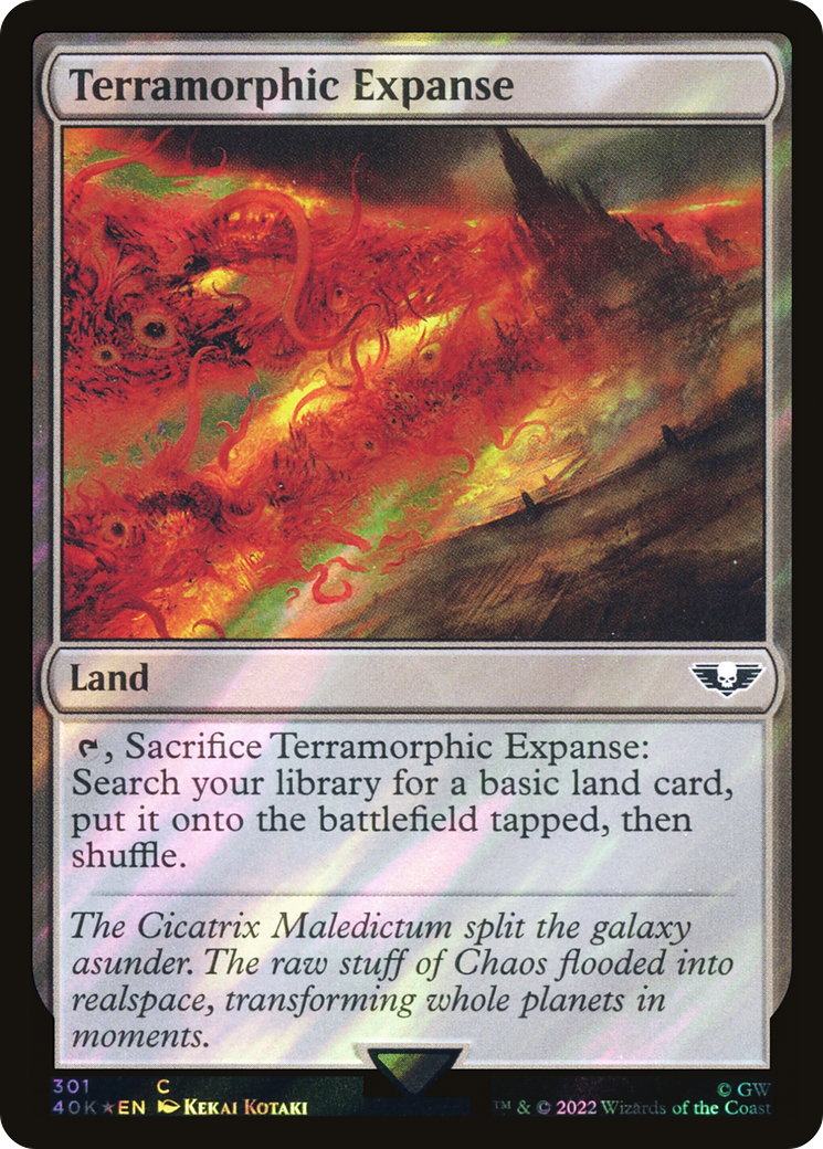 Terramorphic Expanse (Surge Foil) (40K-301★) - Warhammer 40,000 Commander Foil