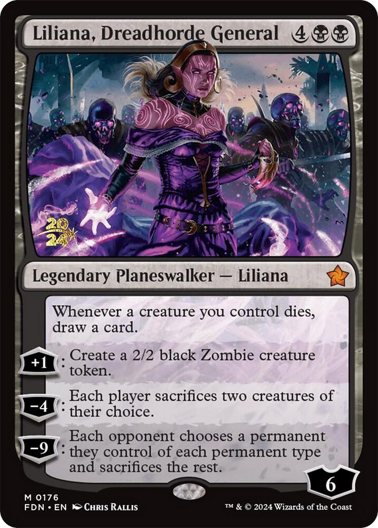 Liliana, Dreadhorde General (PRE-176S) - Foundations Promos Foil