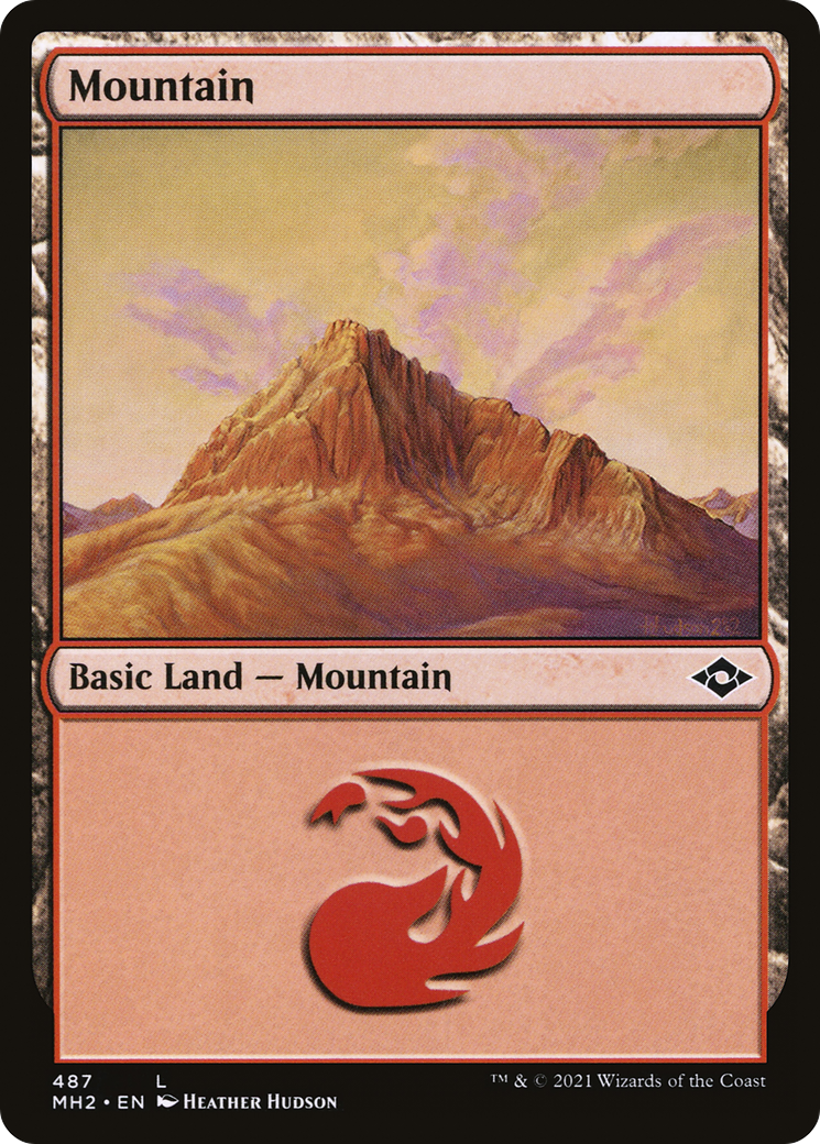 Mountain (487) (MH2-487) - Modern Horizons 2 Foil