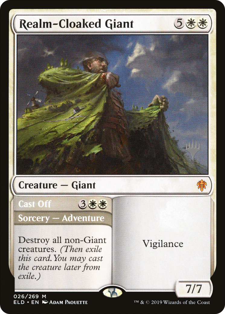 Realm-Cloaked Giant (PPELD-26P) - Throne of Eldraine Promos
