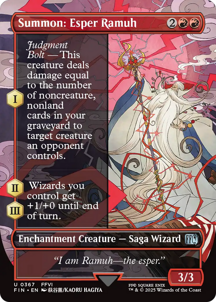 Summon: Esper Ramuh (FIN-367) - FINAL FANTASY: (enchantment) (Borderless)