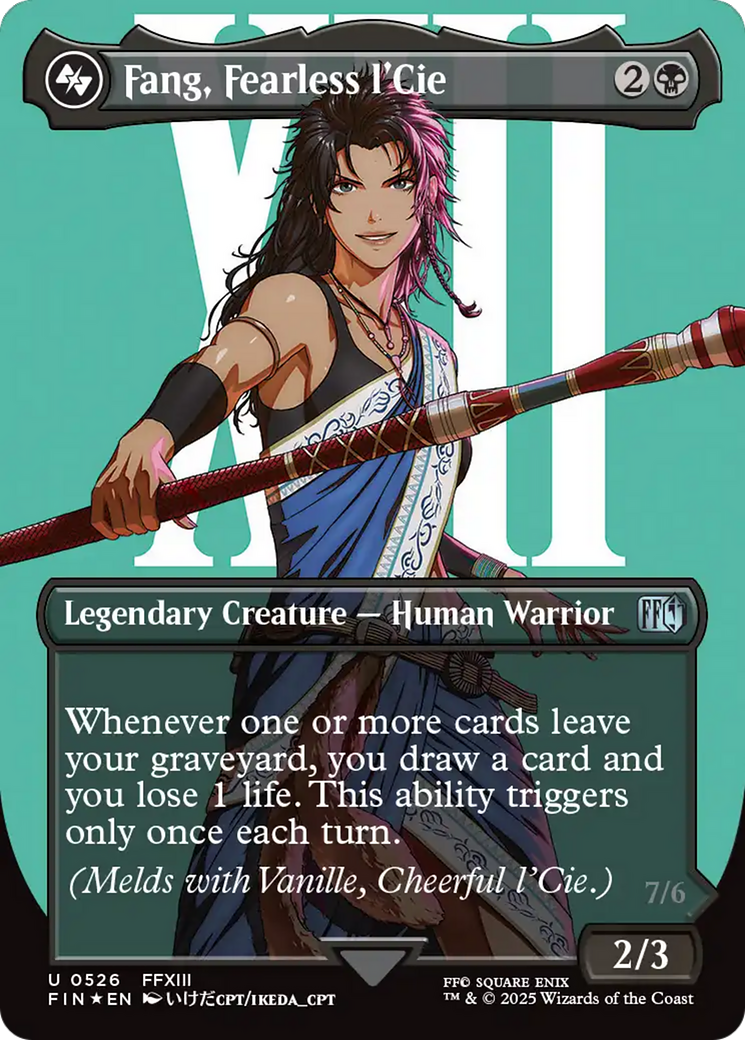 Fang, Fearless l'Cie (FIN-526) - FINAL FANTASY (Borderless) Foil