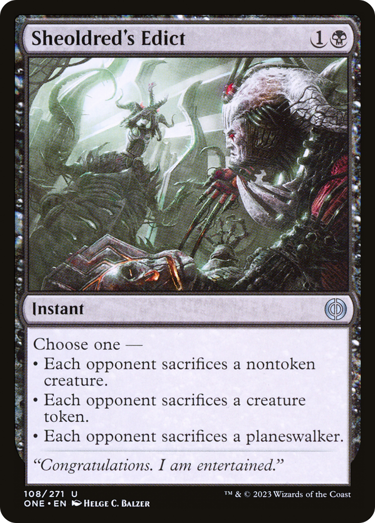 Sheoldred's Edict (ONE-108) - Phyrexia: All Will Be One