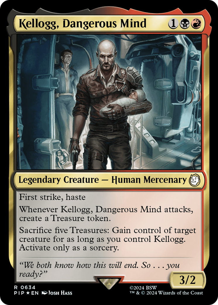 Kellogg, Dangerous Mind (Surge Foil) (PIP-634) - Fallout Foil