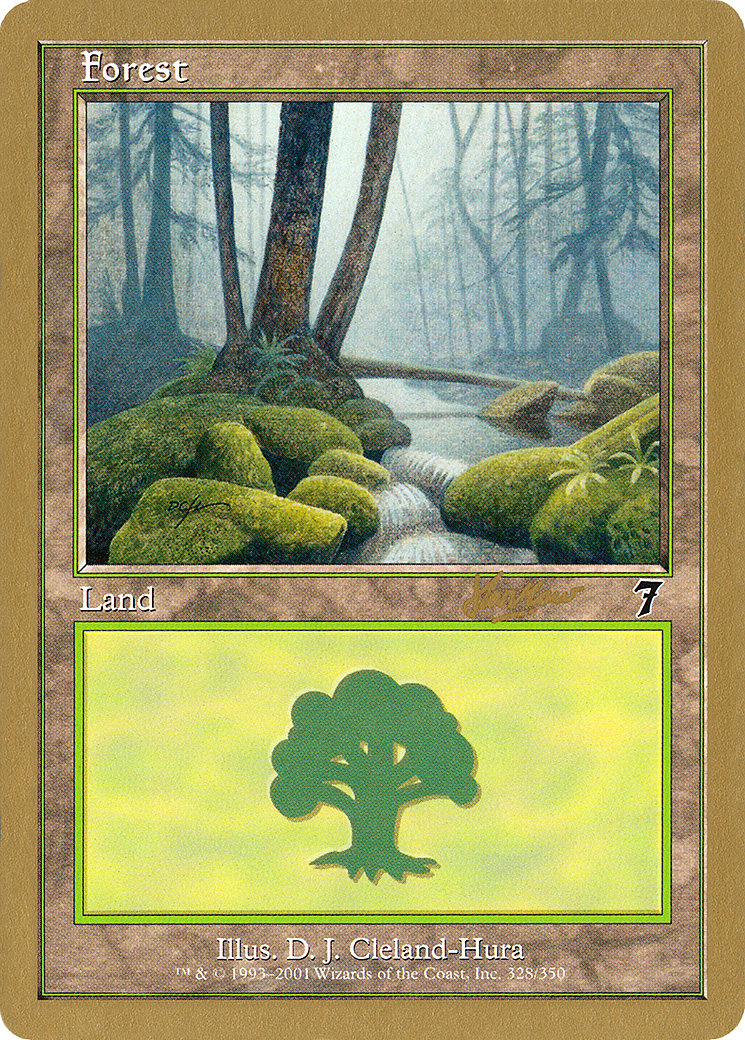 Forest (328) - 2002 Sim Han How (7ED) (WCD-) - World Championship Decks 2002