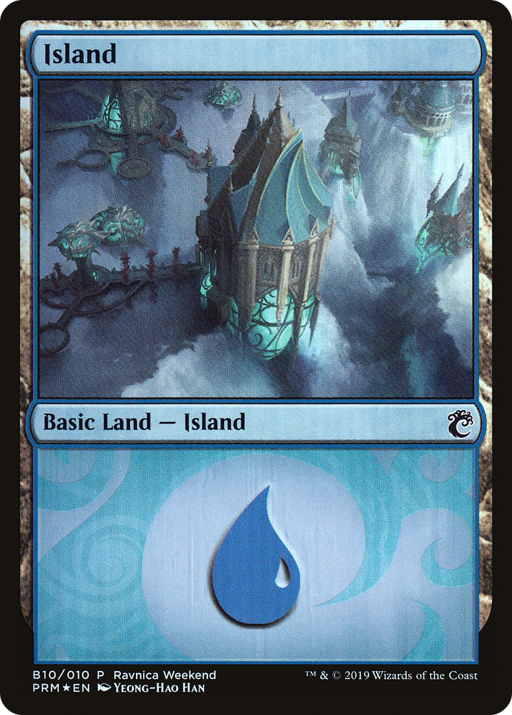 Island - Simic (B10) (LARP-B10) - RNA Ravnica Weekend Foil
