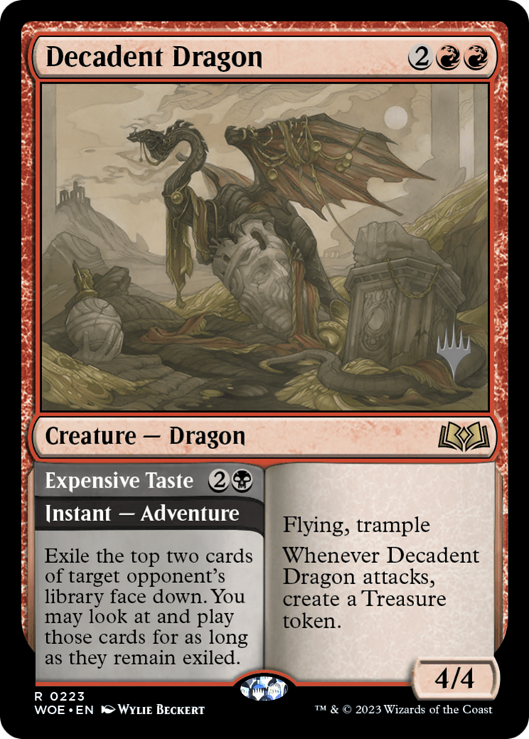Decadent Dragon (PPWOE-223P) - Wilds of Eldraine Promos