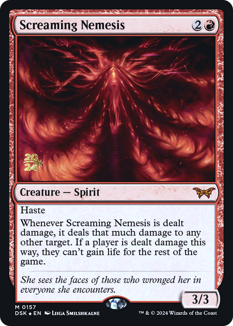 Screaming Nemesis (PRE-157S) - Duskmourn: House of Horror Promos Foil