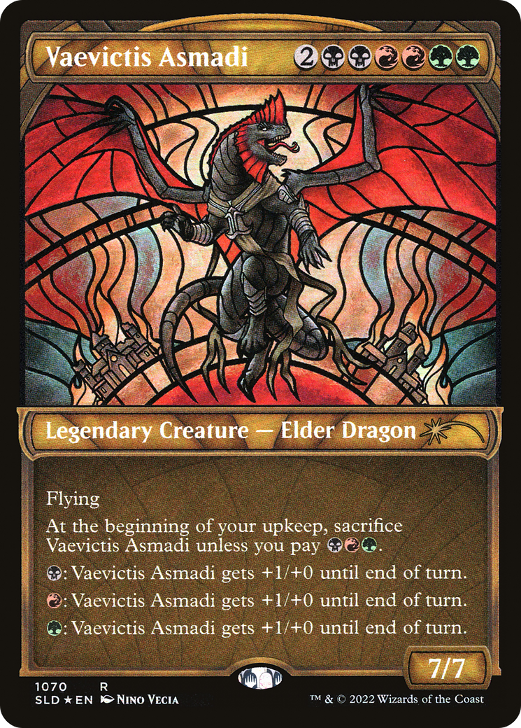 Vaevictis Asmadi (Stained Glass) (Textured Foil) (SLD-1070) - Secret Lair Drop: (Showcase) Foil