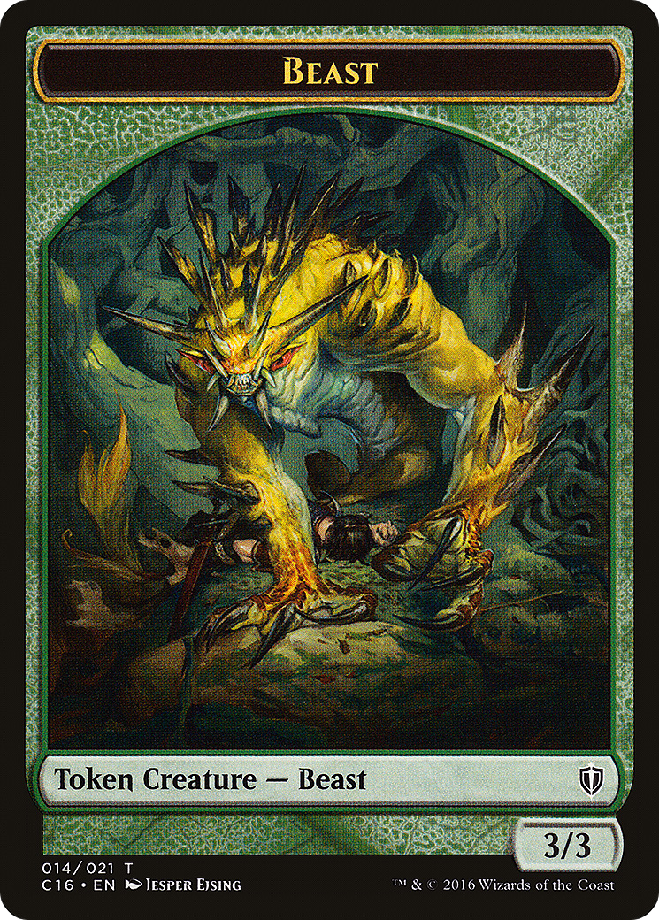 Beast // Ogre Double-Sided Token (C16-014) - Commander 2016 Tokens