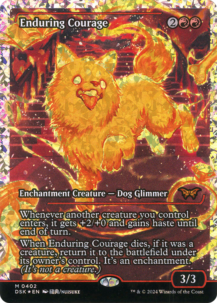Enduring Courage (DSK-402) - Duskmourn: House of Horror: (Showcase) Foil