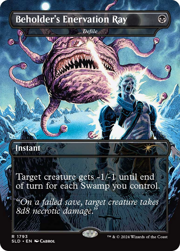 Defile (SLD-1793) - Secret Lair Drop / Beholder's Enervation Ray (Borderless)