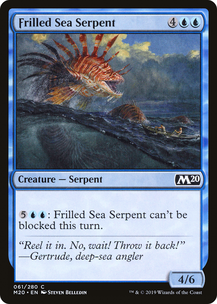 Frilled Sea Serpent (M20-061) - Core Set 2020 Foil