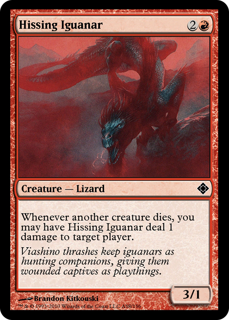 Hissing Iguanar (TD0-A58) - Magic Online Theme Decks