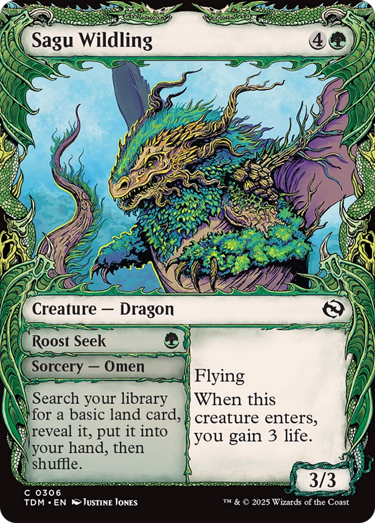 Sagu Wildling // Roost Seek (TDM-306) - Tarkir: Dragonstorm: (Showcase)