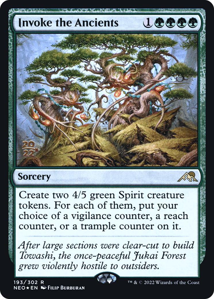 Invoke the Ancients (PRE-193S) - Kamigawa: Neon Dynasty Promos Foil
