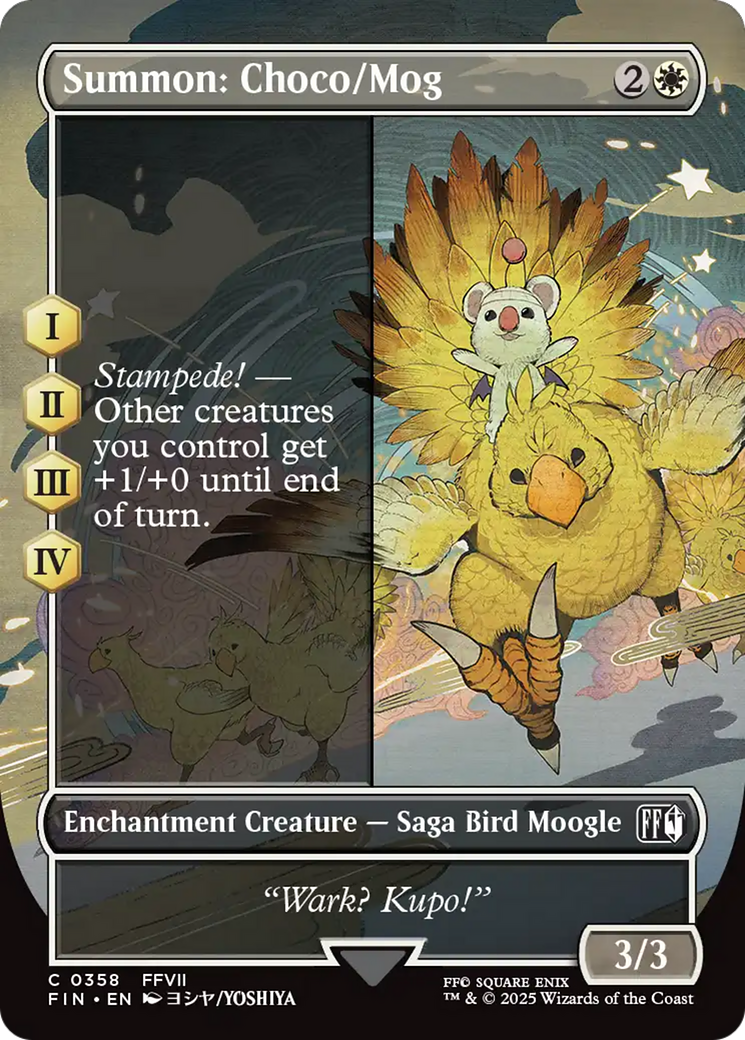 Summon: Choco/Mog (FIN-358) - FINAL FANTASY: (enchantment) (Borderless)