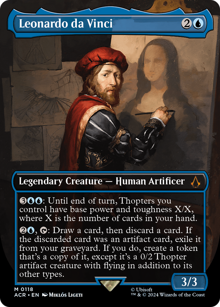 Leonardo da Vinci (Borderless) (ACR-118) - Assassin's Creed (Borderless) Foil