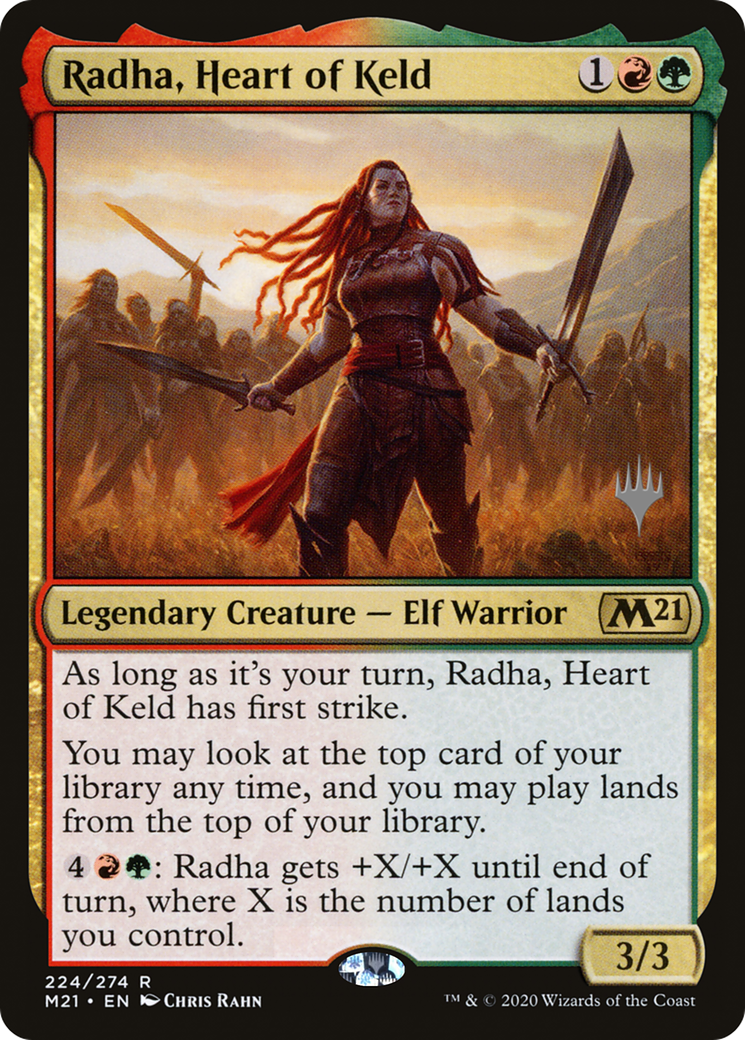 Radha, Heart of Keld (PPM21-224P) - Core Set 2021 Promos Foil