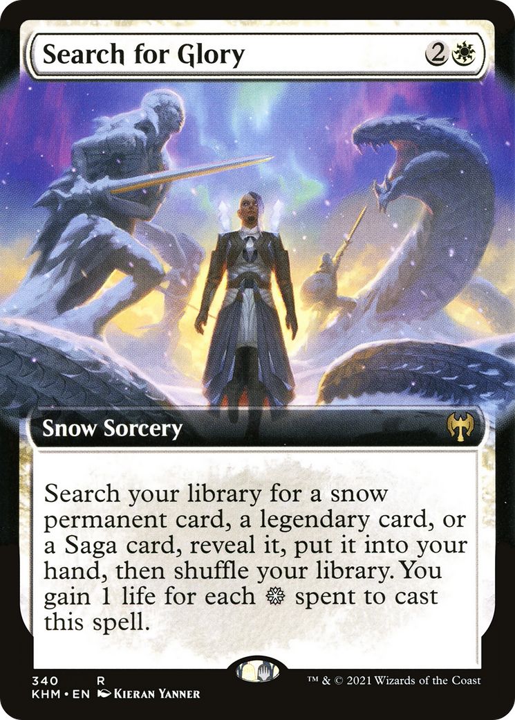 Search for Glory (Extended Art) (KHM-340) - Kaldheim: (Extended Art, snow) Foil