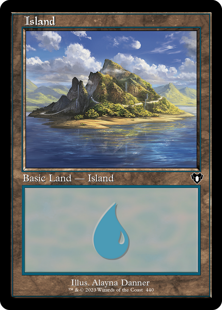 Island (440) (Retro Frame) (CMM-440) - Commander Masters Foil