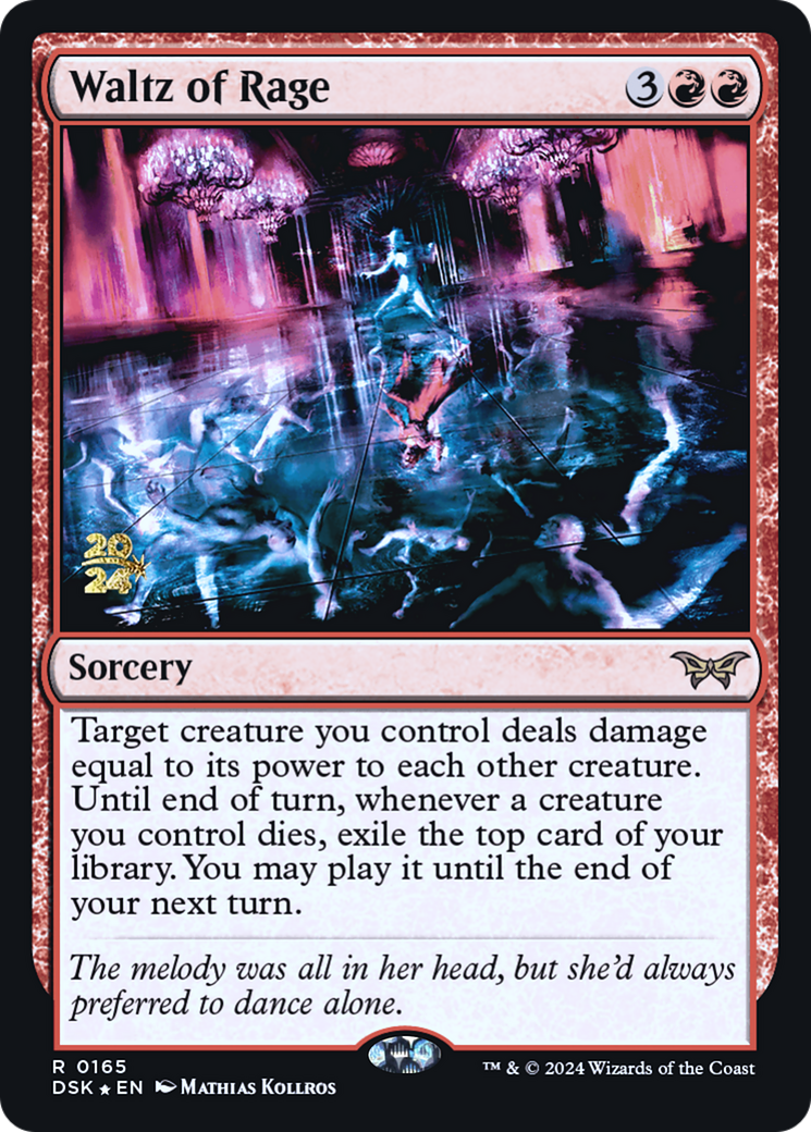 Waltz of Rage (PRE-165S) - Duskmourn: House of Horror Promos Foil