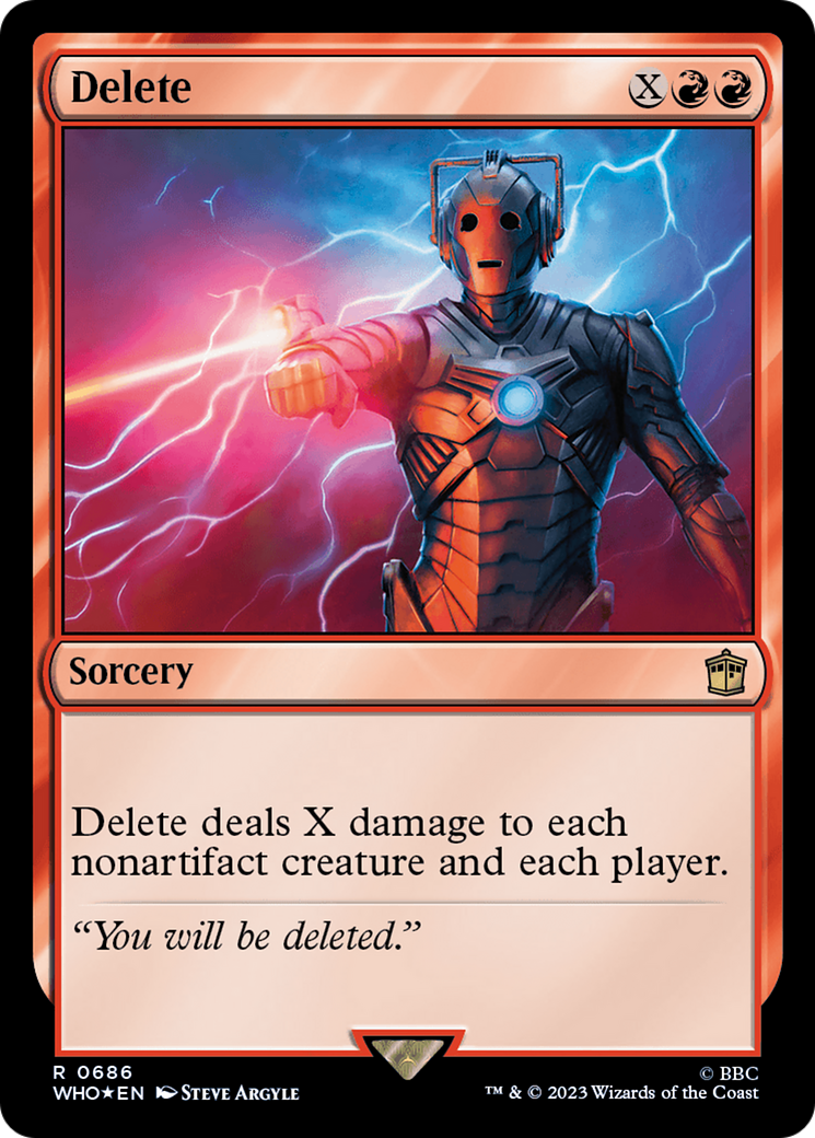 Delete (Surge Foil) (WHO-686) - Doctor Who Foil