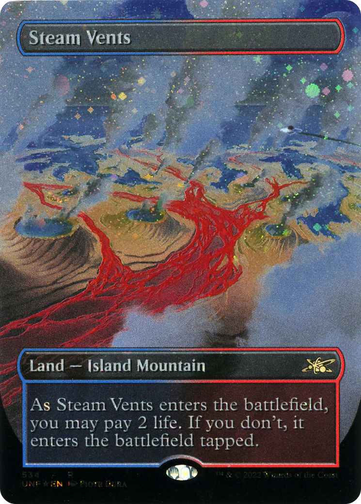 Steam Vents (Borderless) (Galaxy Foil) (UNF-534) - Unfinity (Borderless) Foil
