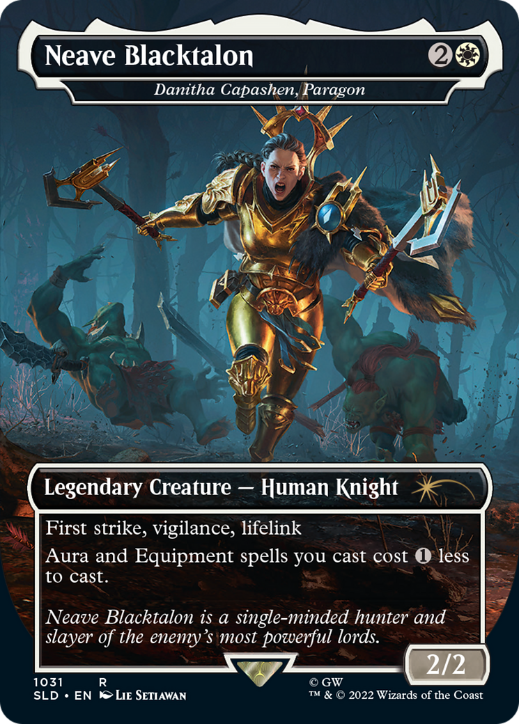 Neave Blacktalon - Danitha Capashen, Paragon (Borderless) (SLD-1031) - Secret Lair Drop / Neave Blacktalon (Borderless) Foil